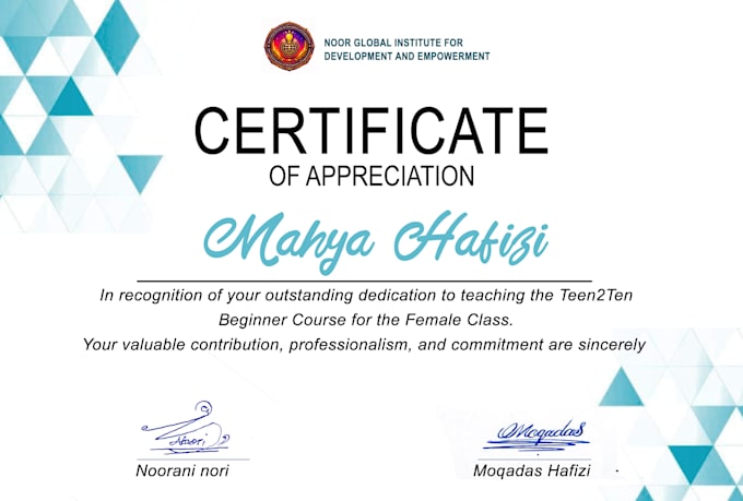 design certificate for your course and brands
